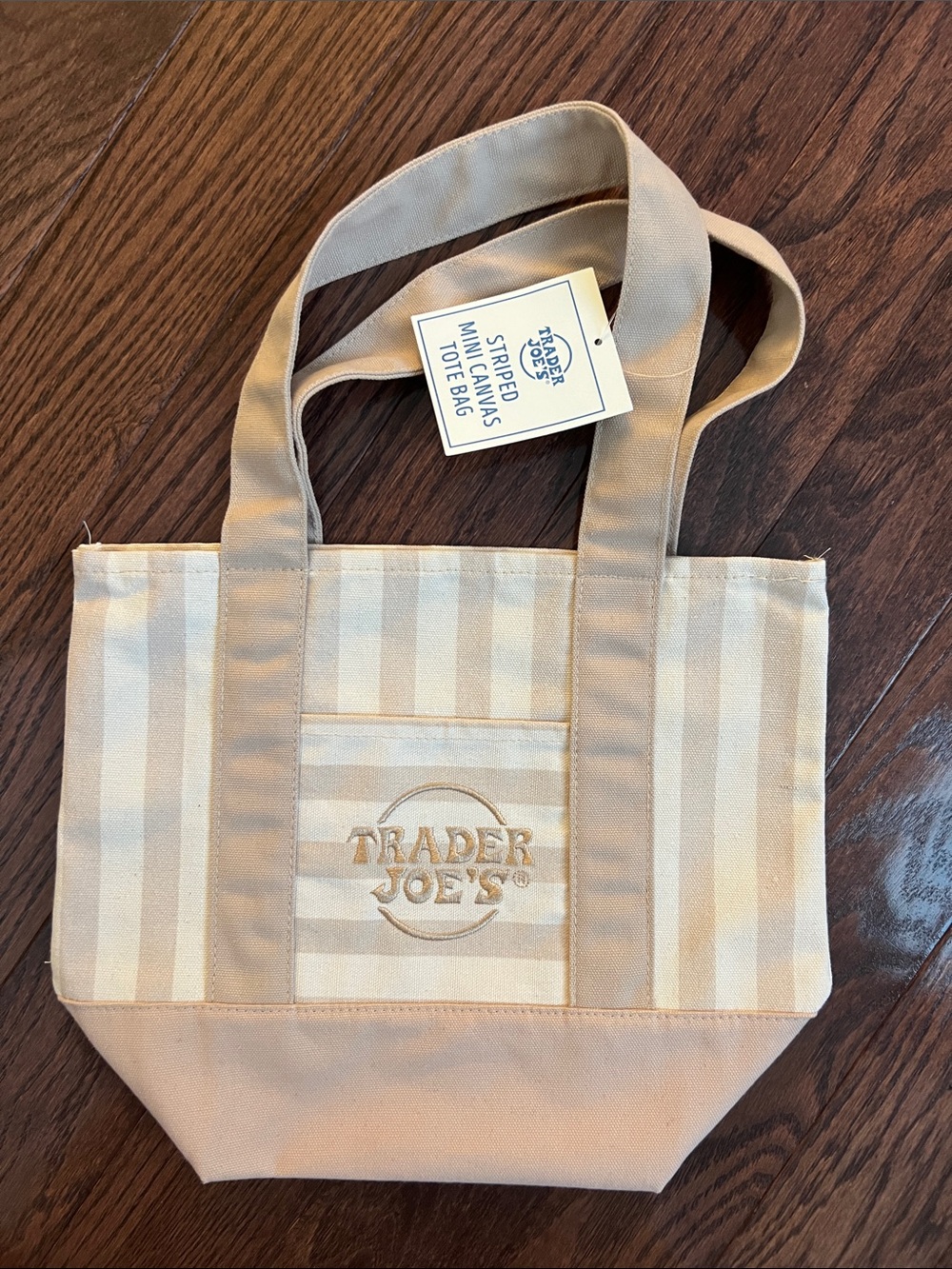 Trader Joeβs Striped Mini Canvas Tote